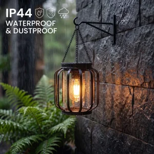 Waterproof Outdoor Solar Hanging Bulb Lights for Garden Decor